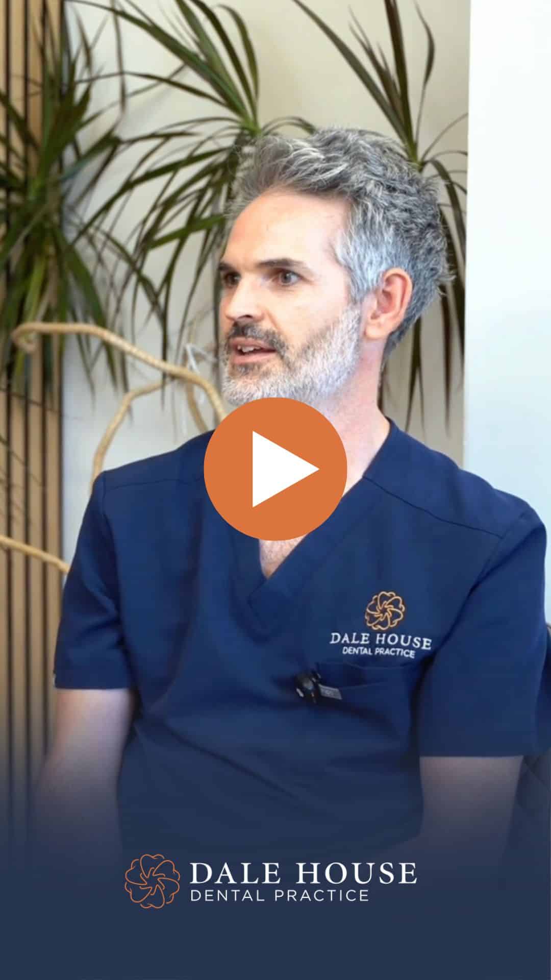 Dale House Dental Practice dentist speaking in video thumbnail