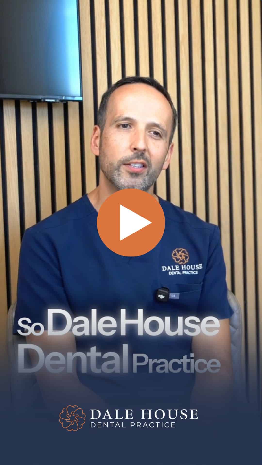 Dentist from Dale House Dental Practice speaking in video