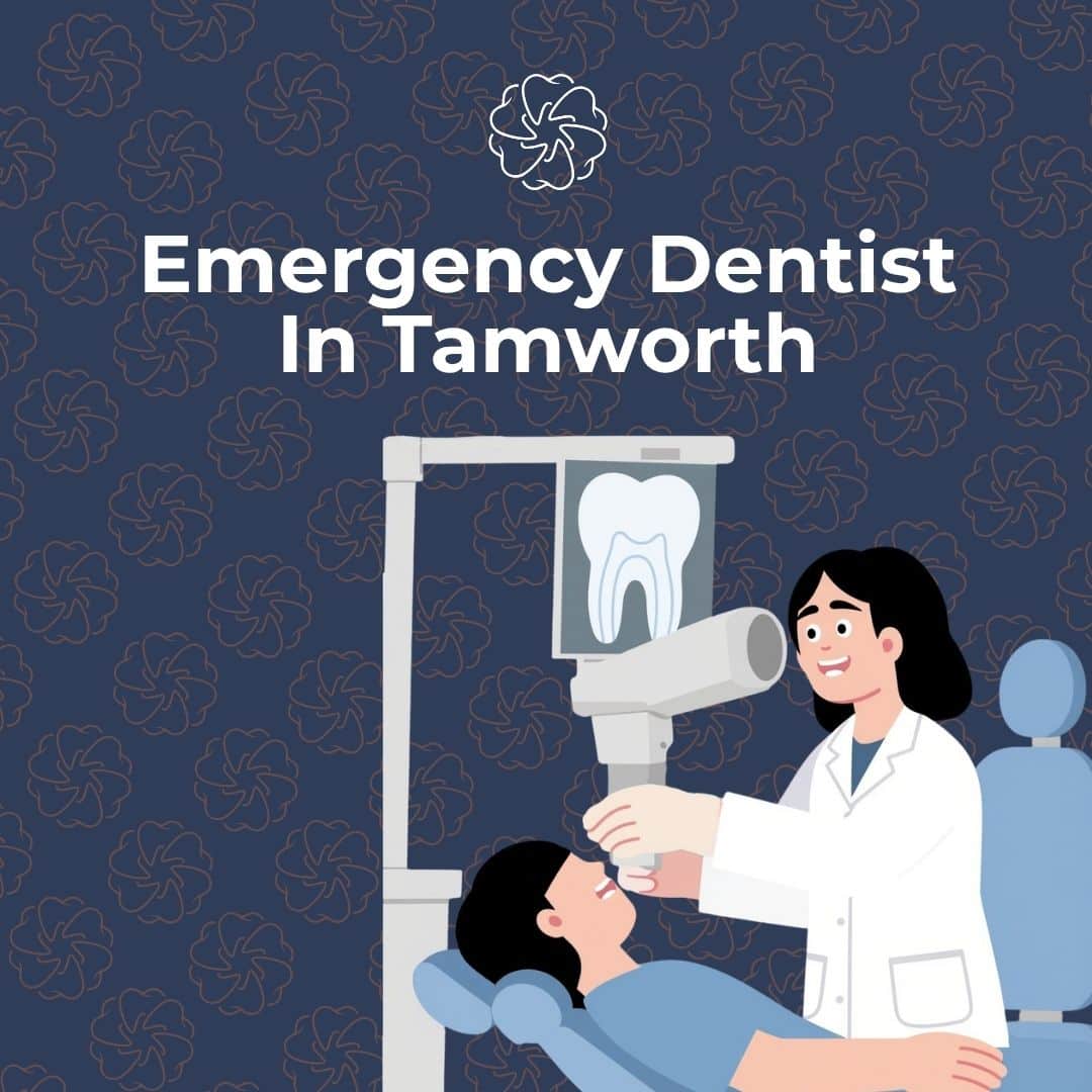 Emergency dentist examining patient with dental X-ray in Tamworth